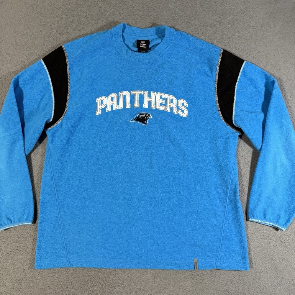 Vintage Carolina Panthers NFL Blue Long Sleeve Sweatshirt Size Large‎ Reebok